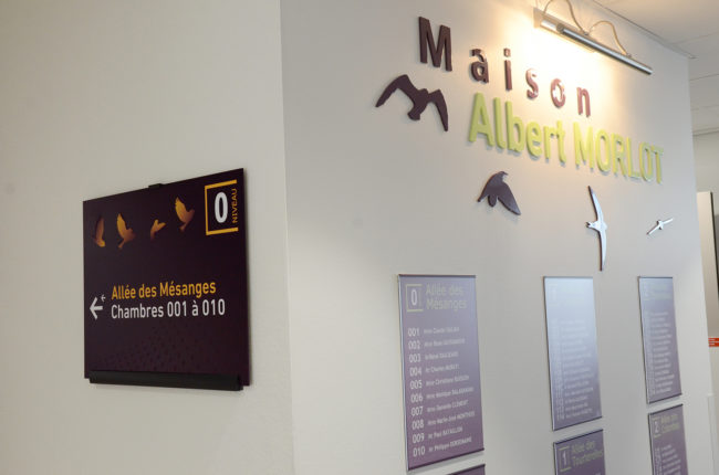 signalétique couloir de la MAison Albert Morlot